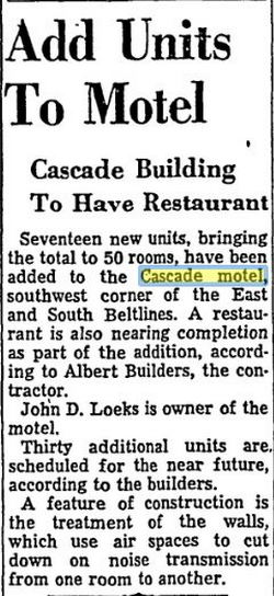 Cascade Motel (Cascade Motor Inn) - July 1959 Rooms Added (newer photo)